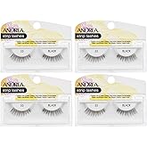 Andrea Natural False Lashes Style 53 - Black, Natural Look Strip Lashes for Everyday Wear, 4 Pairs