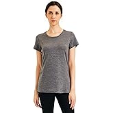 ZSOSBA METARINO 100% Merino Wool T-Shirt Women,Short Sleeve Lightweight Crew Neck Base Layer Tee Shirt for Travel,Hiking