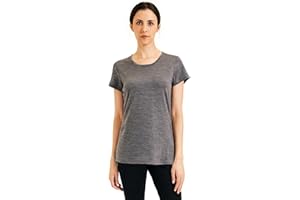 ZSOSBA METARINO 100% Merino Wool T-Shirt Women,Short Sleeve Lightweight Crew Neck Base Layer Tee Shirt for Travel,Hiking
