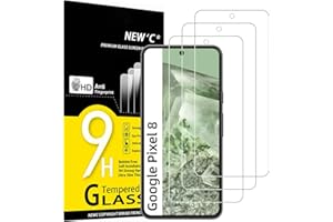 NEW'C 3 Pack Designed for Google Pixel 8 Screen Protector [No for Pixel 8A/8 Pro], Tempered Glass,Case Friendly Scratch-proof