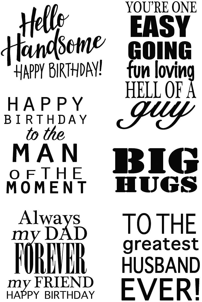 Woodware Jane Gill Clear Magic Stamp Set-One for The Boys, Polymer, 210 x 110 mm