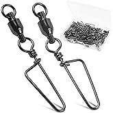 AGOOL Fishing Swivels Snaps Ball Bearing Swivels with Coastlock Snap Saltwater Stainless Steel Fishing Tackle Line Lure Leader Connector 26Lb - 503Lb