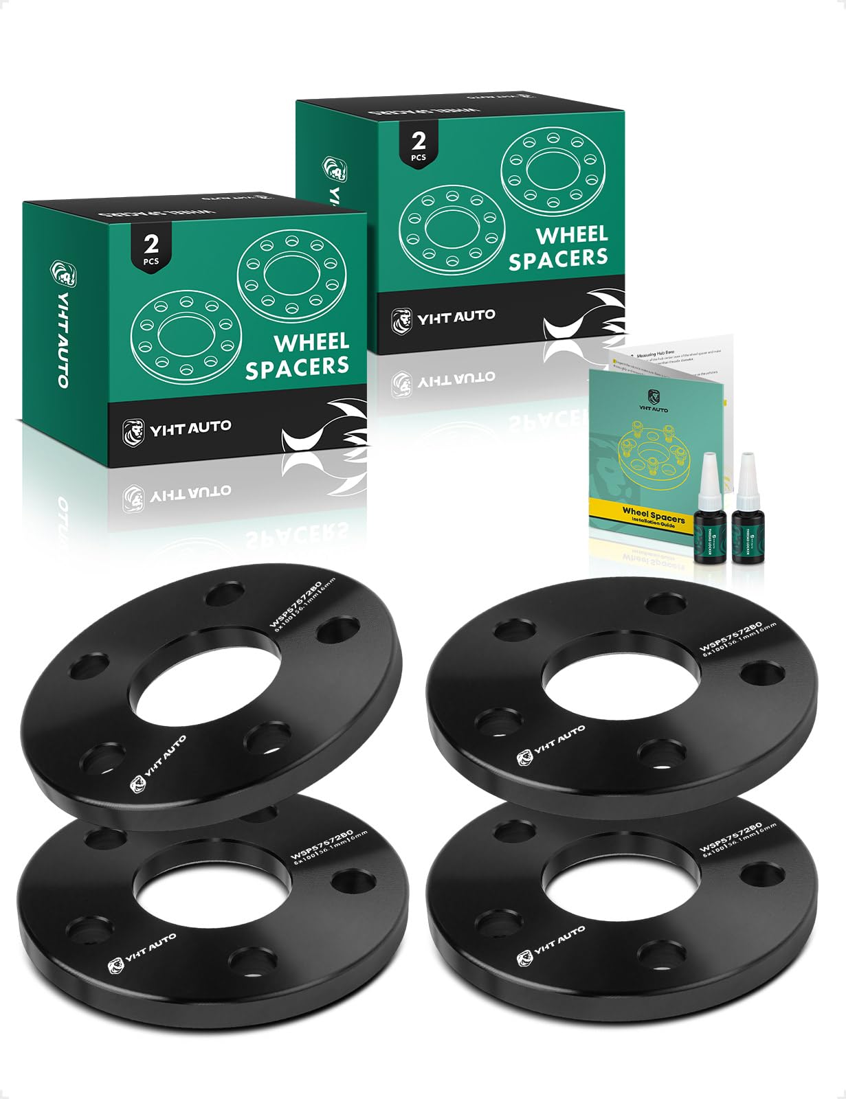 Photo 1 of YHTAUTO 5x100mm Wheel Spacers 12mm w/o Bolts Fits Subaru Baja BRZ Crosstrek Forester Impreza Toyota 86, Tire Spacers 56.1mm Center Bore 5 Lug 4PCS Black