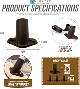 TDBS The Dustpan and Brush Store 3-Pack Broom Bracket 15/16" Handle Fitting view 6