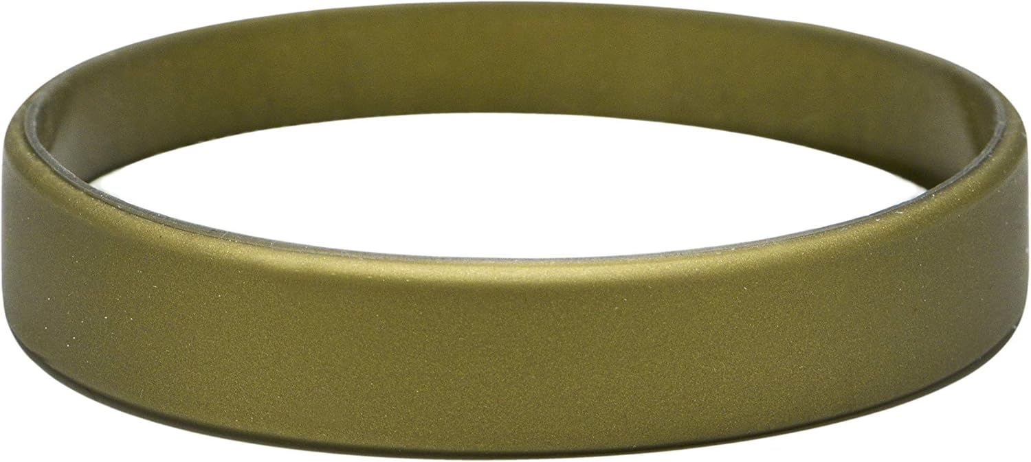 Silicone Wristbands, pack of 10, choose your colour (Gold) Amazon.co