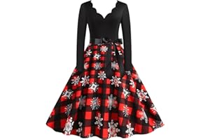 ZEFOTIM Christmas Dresses for Women 2024 Elegant Casual Long Sleeve Sleeveless Holiday Party Cocktail Ruffle Dress