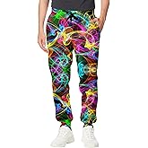 Goodstoworld Mens Cool Joggers Pants 3D Novelty Casual Sweatpants with Drawstring