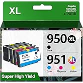 950XL 951XL Ink Cartridges Combo Pack Compatible for HP 950 951 Ink Cartridges Combo Pack Use With HP OfficeJet Pro 8600 8610