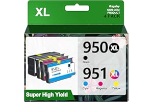GAGALAY 950XL 951XL Ink Cartridges Combo Pack Compatible for HP 950 951 Ink Cartridges Combo Pack Use With HP OfficeJet Pro 8600 8610 8615 8620 8100 8630 8660 8640 276DW 251DW,4 Pack Black Cyan Magenta Yellow