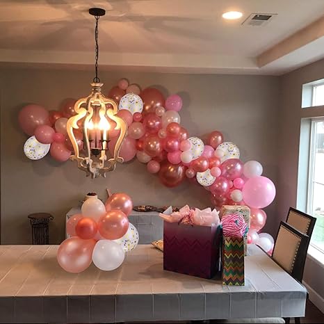 Amazon Com Balloon Arch Garland Kit 100 Rose Gold Blush Pink