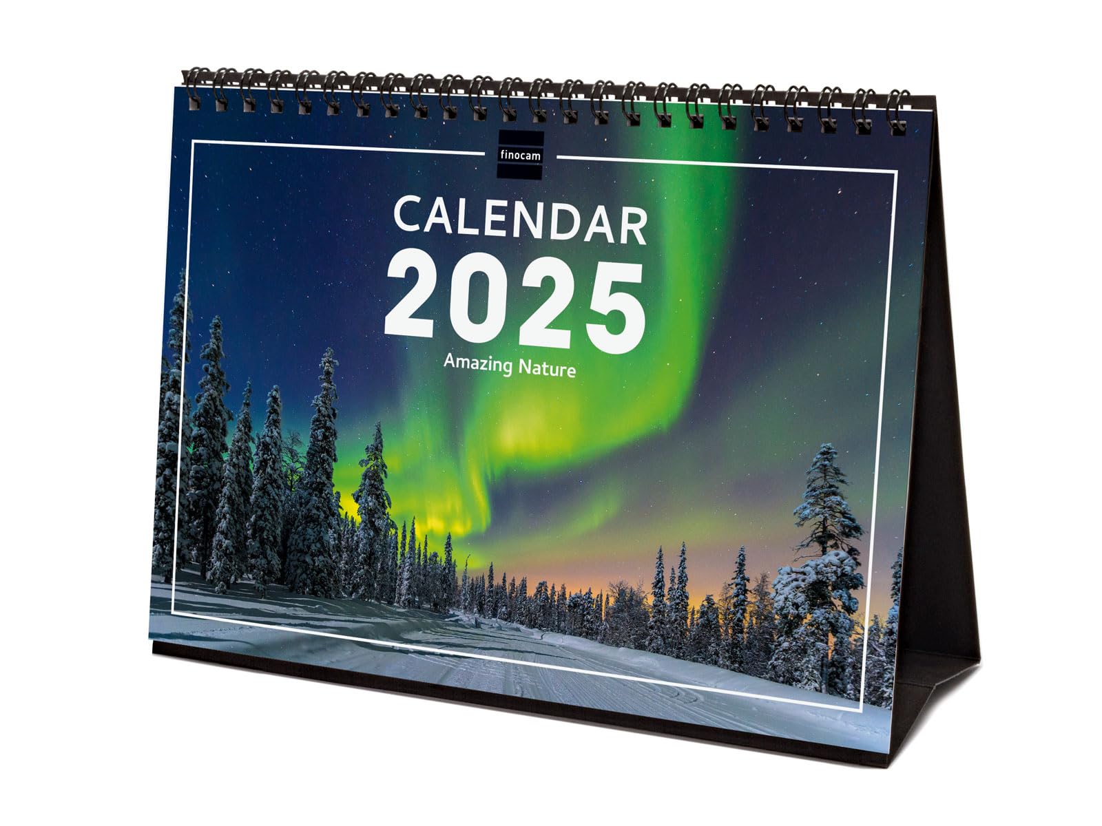 Finocam – International 2025 Desktop Photo Calendar Month View January 2025 – December 2025 (12 Months) Nature International