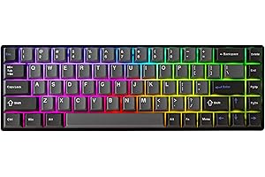 DrunkDeer G65 Rapid Trigger Mechanical Keyboard Magnetic Switch Gaming RGB PBT Keycap 65% Size 68 Keys Compact Wired USB Black