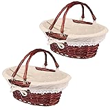 2 Pack Medium Size Wicker Basket with