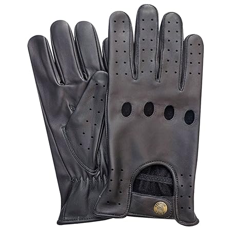 Herren Autofahrer Handschuhe Aus Echtem Leder Ohne Futter 502 large black