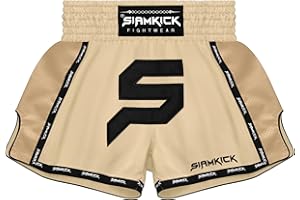 SIAMKICK Youth Elite Muay Thai Shorts for Kids (4 Years - 10 Years) Boxing Kickboxing MMA Training Trunk for Boys and Girls
