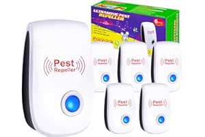 LOVEMOLO Ultrasonic Pest Repeller - 6 Pack, Pest Repeller Plug in,Rodent Repellent, Indoor Mouse Repellent, Electronic Ant Repellent, Insect Repellent for Mosquitoes, Ants, Mice, Squirrel, Fly, Cockroaches
