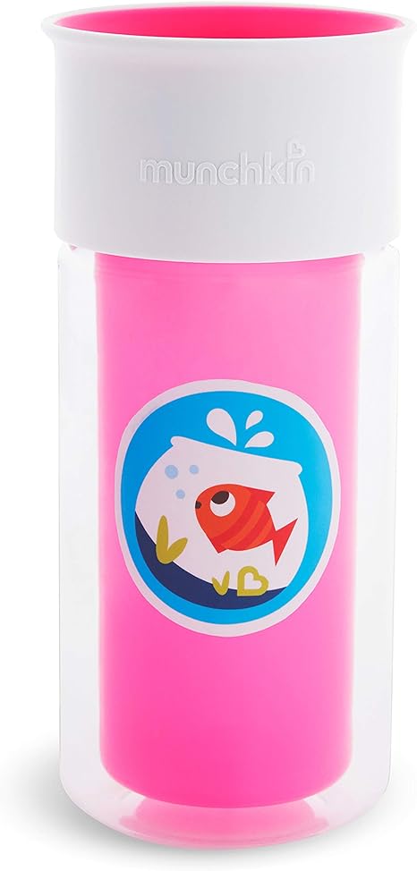 Munchkin Miracle 360 Customizable Insulated Sippy Cup 9 Ounce Pink Amazon Co Uk Baby