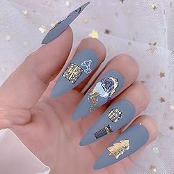 Holographic Christmas Nail Adhesive Sticker, Laser