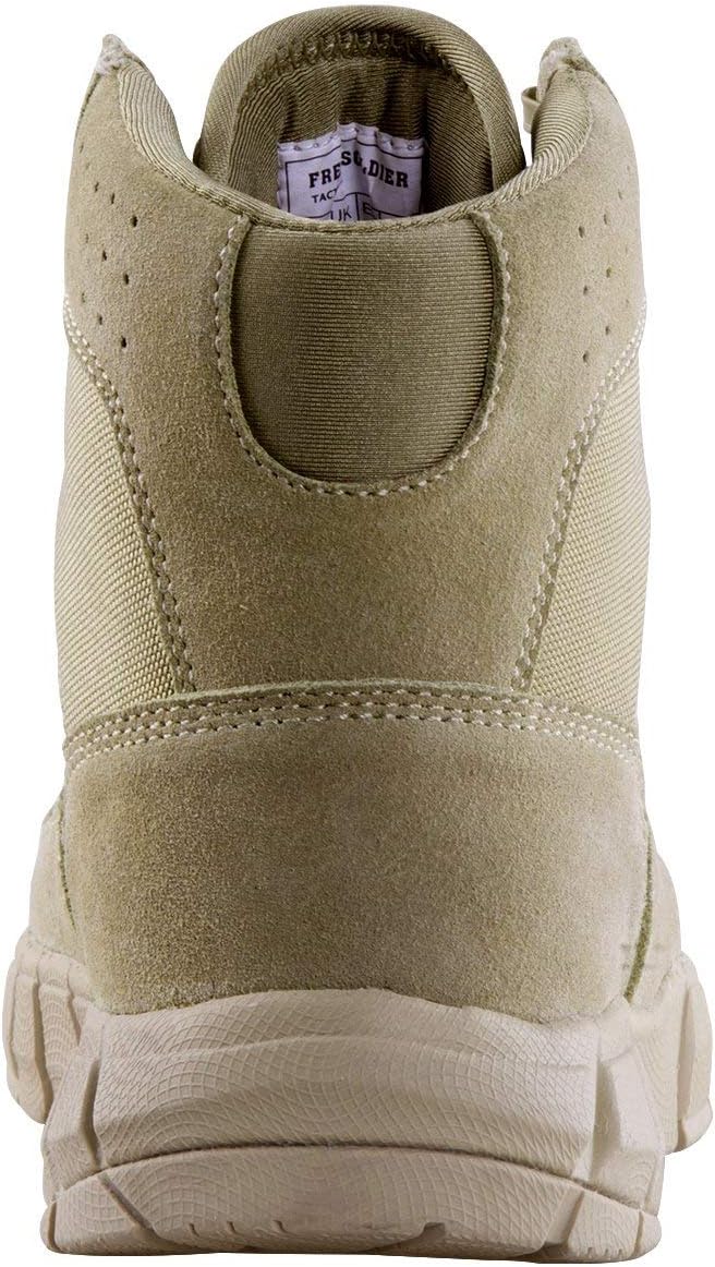 FREE SOLDIER Men's Tactical Boots 6 Inches Lightweight Breathable Military Boots for Hiking Work Boots: Sports & Outdoors
