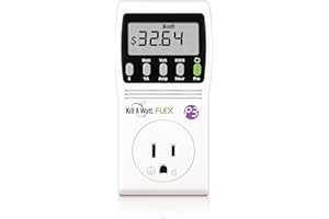 P3 International P4456 Kill A Watt Flex Plug-in Electricity Usage + Power Consumption Monitor, Watt Voltage Tester, Electrical Energy Saving Monitor with Auto Cost Calculator