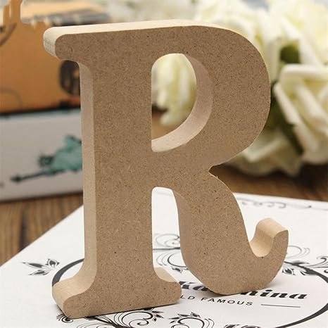Freeas Dekorative Holz Buchstaben, hängende Wand 26 Buchstaben aus Holz Alphabet Wand Buchstaben für Kinder Baby Name Mädchen