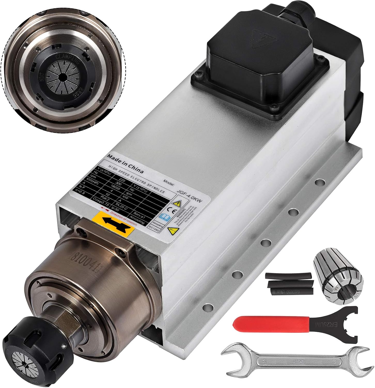 4KW Air Cooled Mophorn Spindle Motor 4KW Square Air Cooled Spindle