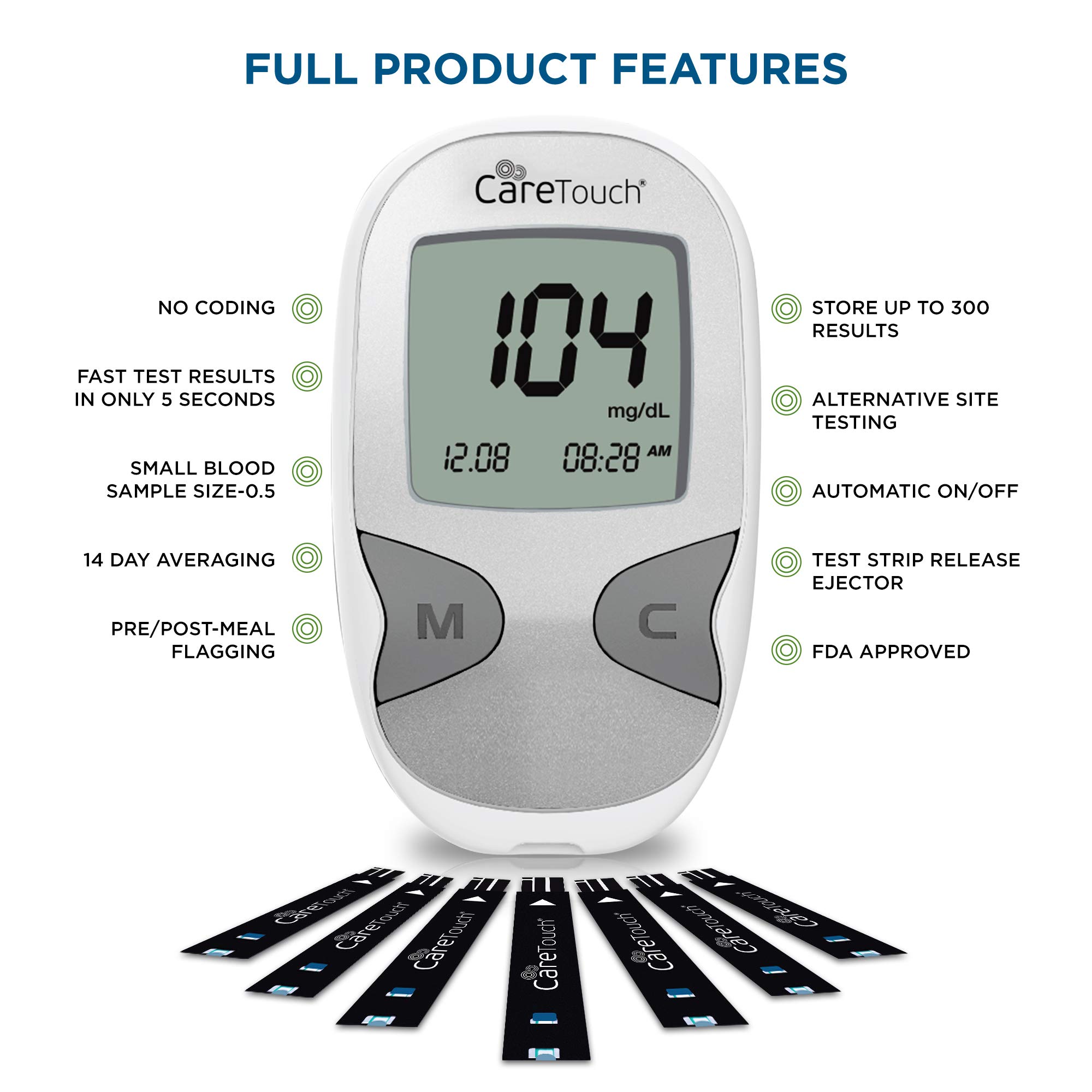 Care Touch Diabetes Testing Kit Blood Glucose Monitor Care Touch Diabetes Testing Kit Blood Glucose Monitor