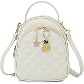 Mini Backpack Purse,VONXURY Fashion Small Leather Quilt Backpack Convertible Casual Travel Daypack for Women Ladies