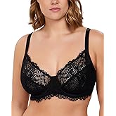 HSIA Minimizer Bra for Women - Plus Size Full Coverage Lace Bra with Underwire, Non Padded