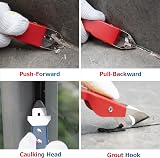 Preciva 4-in-1 Caulking Tool Kit Stainless Steel Silicone Slitter Smoother view 3