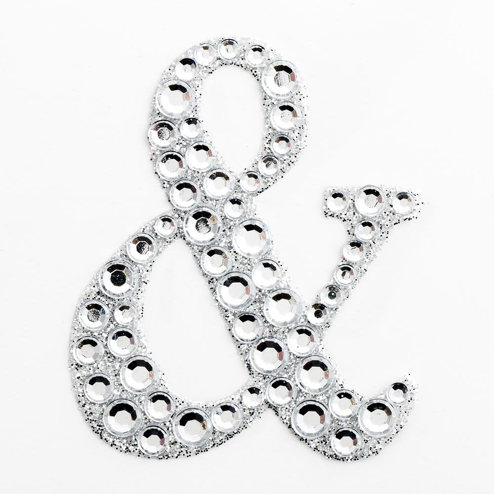 5cm Diamante Self Adhesive Glitter Sticker Letter &