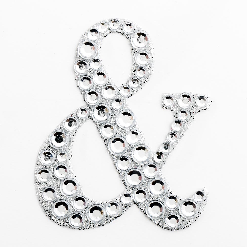 5cm Diamante Self Adhesive Glitter Sticker Letter &