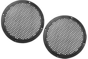 Motoforti Universal Speaker Grill Cover, Subwoofer Cover Grill, 6", Plastic, Black, 2pcs