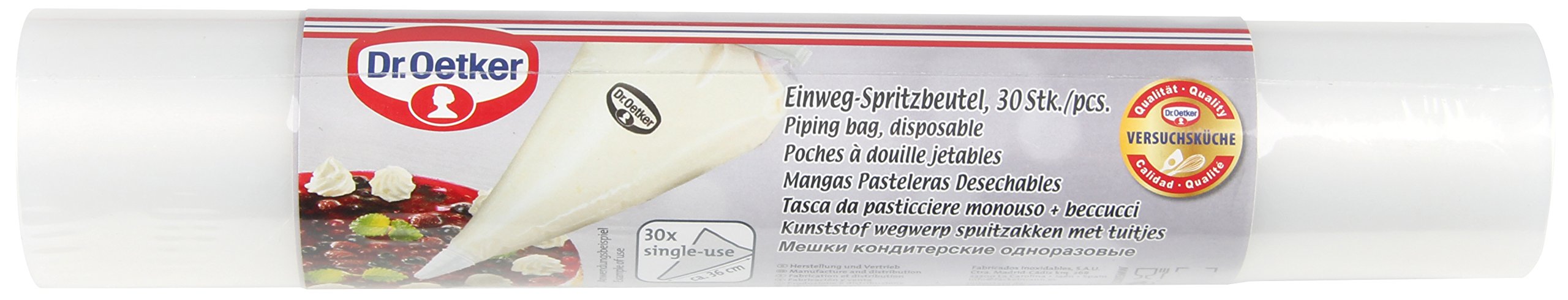 Dr.Oetker "Classic Disposable Icing Bag, Plastic, Beige, 35cm, 30-Piece