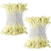 VARMDUKKE 800pcs Double Heads Handmade Flower Stamens, Light Yellow, 2 mm | Pearl Stamens for Flower Making, Artificial Floral Pistil for DIY Crafts, Wedding, Christmas Decoration