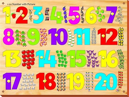 Kinder Creative KCN 18 1 20 Number with Picture with knob, Multi Colour