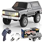 FMS 1/24 RC Crawler Officially Licensed Chevy K5 Blazer RC Car FCX24 RTR RC Pickup Truck SUV 4WD 2.4GHz Hobby RC Model 8km/h 