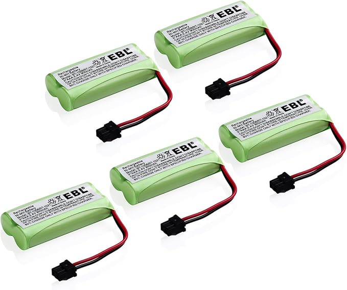EBL 5 Pack Rechargeable Cordless Phone Telephone batteries