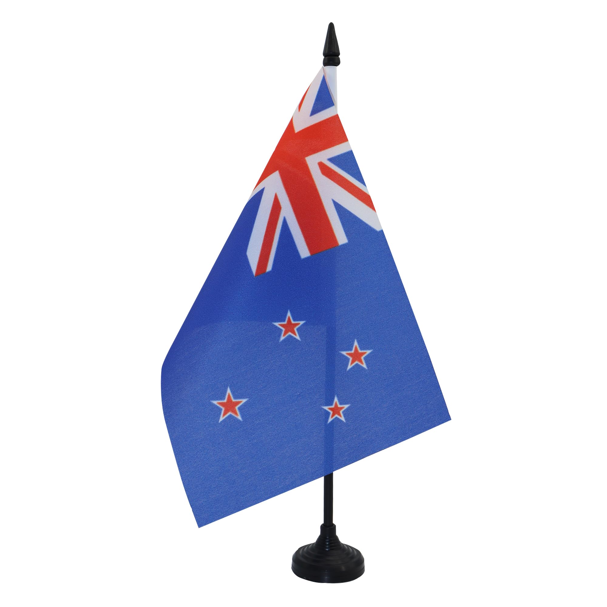 AZ FLAG New Zealand Table Flag 5'' x 8'' - New Zeleander Office Decoration 100% Polyester 21 x 14 cm - Mini Desk Flag with Pole and Black Plastic Base โ image 1