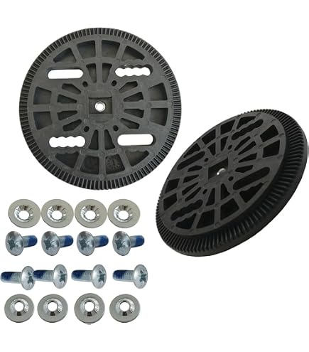 UP100 Disques Fixation Snowboard 120 Dents - Paire Plaques Montage Noires Technine Strap-in