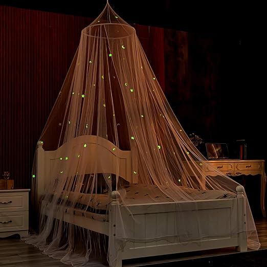 canopy tent over bed