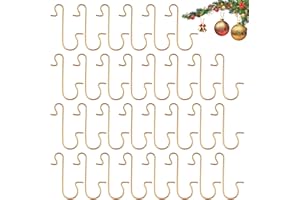LXZYU Ornament Hooks, 100 Pcs Christmas Ornament Hooks, Ornament Hangers, Ornament Hook for Christmas Trees, Metal Wire Essential Ornaments Hooks Anchors for Xmas Tree Decorations Hanging Party Decor, Gold