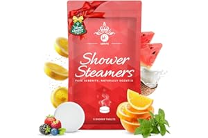 Shower Steamers Aromatherapy, 6 Pack Organic Essential Oil with 6 Fragrances with Shea Butter for Self-Care & Relaxation, Sho