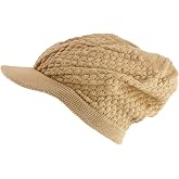 Armycrew Rastafarian Dreadlock Knit Oversized Slouch Cotton Visored Beanie