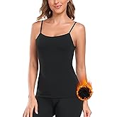 MOSCOAL Thermal Tank Top for Women Sleeveless Fleece Lined Top Thermal Undershirt Warm Camisoles Winter Vest