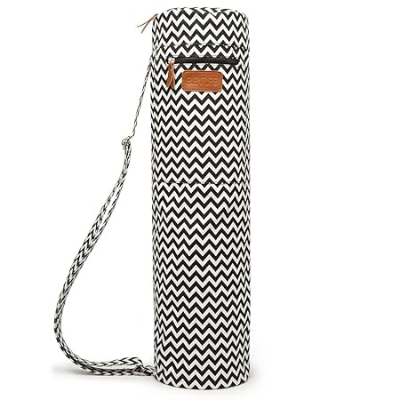 Yoga-Matte mit durchgehendem Reißverschluss von Elenture, Tragetasche mit Multifunktions-Aufbewahrungstaschen