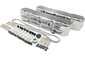 PATEYNEY Aluminum Tall finned Valve Covers w/Coil Mounts & Cover for LS (Polished)