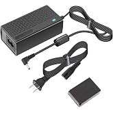 Kimaru LP-E12 Dummy Battery ACK-E12 AC Power Adapter DR-E12 DC Coupler kit for Canon EOS M50 Mark II, M50, M200, M100, M10, M2, M Cameras