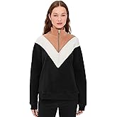 THE GREAT. Women's The Colorblock Plush Chalet Sweatshirt