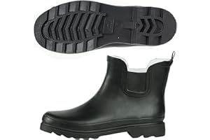 NORTY - Womens Ankle Rain Boots - Ladies Waterproof Winter Spring Garden Boot runs ½ size large